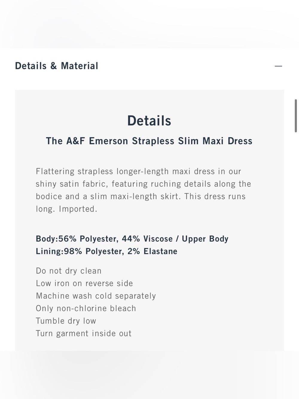 Abercrombie & Fitch Emerson Strapless Slim Maxi Dress Sunny Yellow XL - Picture 6 of 6